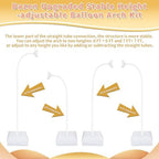 2PK 8.2FT & 6FT Balloon Arch Stand White for Wedding Arch, alternate view 4