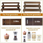 2PK Cupcake Display Stand Wood - Installs in 30s, Easy Carry&Store in Rustic, alternate view 4