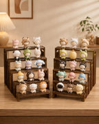 2Set Wooden Cupcake Display Stand 50 Cupcakes Dessert Table Display Set Wood Rustic Cupcake Stand Wooden 5, alternate view 7