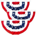 2x4 Ft American Bunting Flags Outdoor, USA Pleated Fan Flag for Outside, 4th of July Decorations Memorial Day