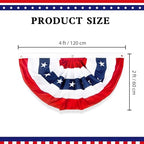 2x4 Ft American Bunting Flags Outdoor, USA Pleated Fan Flag for Outside, 4th of July Decorations Memorial Day, alternate view