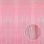 3.2 ft x 8.2 ft Foil Fringe Curtains Party Photo Backdrop Party Streamers for Birthday, Graduation, New Year Eve