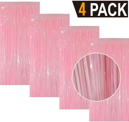 3.2 ft x 8.2 ft Foil Fringe Curtains Party Photo Backdrop Party Streamers for Birthday, Graduation, New Year Eve, alternate