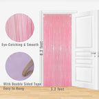3.2 ft x 8.2 ft Foil Fringe Curtains Party Photo Backdrop Party Streamers for Birthday, Graduation, New Year Eve, alternate