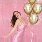 3.2 ft x 8.2 ft Foil Fringe Curtains Party Photo Backdrop Party Streamers for Birthday, Graduation, New Year Eve, alternate