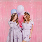 3.2 ft x 8.2 ft Foil Fringe Curtains Party Photo Backdrop Party Streamers for Birthday, Graduation, New Year Eve, alternate