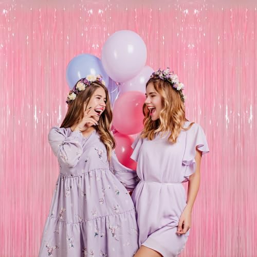 3.2 ft x 8.2 ft Foil Fringe Curtains Party Photo Backdrop Party Streamers for Birthday, Graduation, New Year Eve, alternate