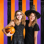 3.2 ft x 8.2 ft Metallic Tinsel Foil Fringe Party Backdrop for Halloween Birthday Graduation New Year's Party, alternate view