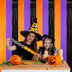 3.2 ft x 8.2 ft Metallic Tinsel Foil Fringe Party Backdrop for Halloween Birthday Graduation New Year's Party, alternate view