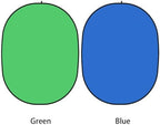 3.3x5ft/1x1.5m Chromakey Backdrop, 2-in-1 Green Screen and Blue Screen, Collapsible Pop Up Reversible Background, alternate