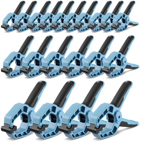 3, 4, 6 Inch Spring Clamps Heavy Duty, 16 Pack Plastic Clamp