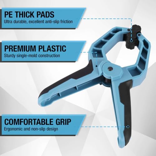 3, 4, 6 Inch Spring Clamps Heavy Duty, 16 Pack Plastic Clamp, alternate view 3