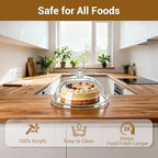 3 Acrylic Cake Domes Clear Round,8“ 10” 12“Acrylic Cake Stand for Keeping Fresh - Ideal for Cake Enthusiasts, alternate view