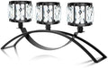 3 Arms Crystal Bowl Tealight Candelabra Votive Candle Stand, Wedding centerpieces for Tables Crystal