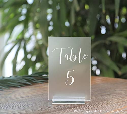 3" Clear Acrylic Stand | 10 Pack 3mm Slot Wedding Sign Holders, Perfect for Wedding, Table Number, Exhibition, alternate view