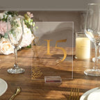 3" Clear Acrylic Stand |60 Pack 3mm Slot Wedding Sign Holders, Perfect for Wedding, Table Number, Exhibition, alternate view