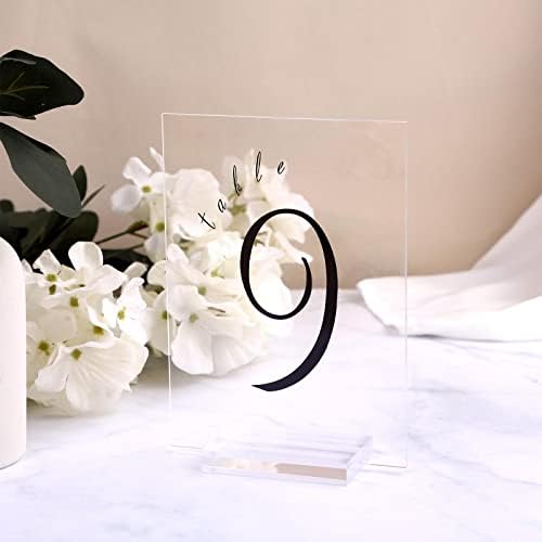 3" Clear Acrylic Stand |60 Pack 3mm Slot Wedding Sign Holders, Perfect for Wedding, Table Number, Exhibition, alternate view