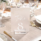 3" Clear Acrylic Stand |60 Pack 3mm Slot Wedding Sign Holders, Perfect for Wedding, Table Number, Exhibition, alternate view