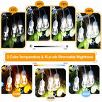 3 Colors 48FT Outdoor String Lights with Remote, 3 Modes, White in White, alternate view 2