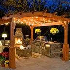 3 Colors 48FT Outdoor String Lights with Remote, 3 Modes, White in White, alternate view 6