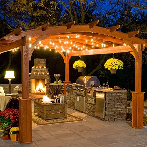 3 Colors 48FT Outdoor String Lights with Remote, 3 Modes, White in White, alternate view 6