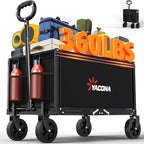3 in 1 Wagons Carts Foldable with 360LBS Capacity, 120L Heavy Duty Collapsible Wagon, Utility Wagon Cart with