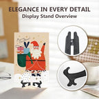 3 Inch Black 12pcs/Set Plastic Easels Plate Display Stands Picture Frame Stand Holder in Black, alternate view 5