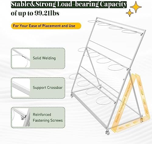 3 Layers Flower Cart Display Stand with Wheels, alternate view 3