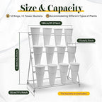3 Layers Flower Cart Display Stand with Wheels, alternate view 6
