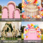 3 Metal Arch Backdrop Stands with Pink Covers, 4/5/6FT, alternate view 7