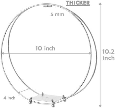 3 Pack 10 Inches Metal Double Floral Hoop Centerpieces with Stand and 38-Yard Paddle Wire Craft Centerpiece, alternate view 3