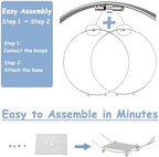 3 Pack 10 Inches Metal Double Floral Hoop Centerpieces with Stand and 38-Yard Paddle Wire Craft Centerpiece, alternate view 6