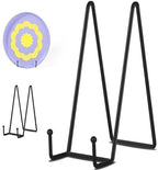 3 Pack 12 Inch Black Picture Stands Plate Stands for Display Large Book Stands Table Top Easels for Picture