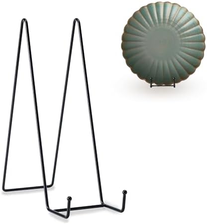 3 Pack 12 Inch Plate Stands for Display, Plate Holder Display Stand in Black