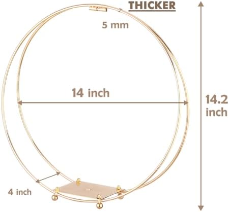 3 Pack 14 Inches Metal Double Floral Hoop Centerpieces with Stand and 38-Yard Paddle Wire Craft Centerpiece, alternate view 3