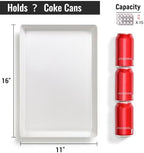 3 Pack, 16" x 11" Large White Serving Trays Set - Reusable Plastic Serving Platters for Cookie, Appetizer, alternate view 5