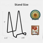 3 Pack 3 inch Metal Plate Stands for Display, Plate Holder Pictures Frame Easel Display Stand, Tabletop Picture, alternate