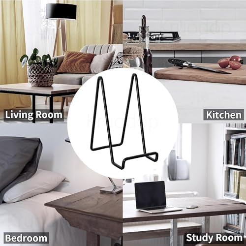 3 Pack 3 inch Metal Plate Stands for Display, Plate Holder Pictures Frame Easel Display Stand, Tabletop Picture, alternate