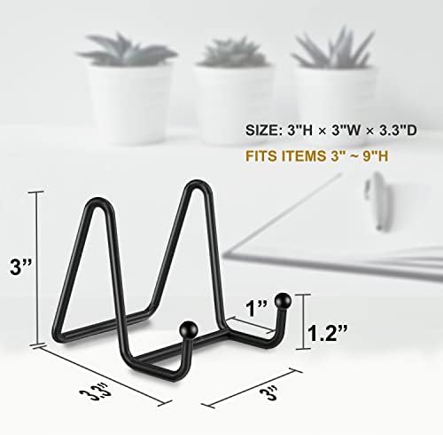 3 Pack 3 Inch Plate Stands for Display, Plate Holder Display Stand in black, alternate view 2