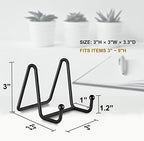 3 Pack 3 Inch Plate Stands for Display, Plate Holder Display Stand in black, alternate view 2