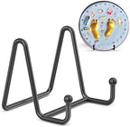3 Pack 3 Inch Plate Stands for Display - Small Easel Holder Stand for Picture, Decorative Plate, Platter, Book