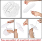 3 Pack 3 Tiers White Plastic Cupcake Stand Dessert Stand Tiered Serving Trays - Round, Square, Flower in White, alternate