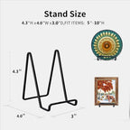 3 Pack 4 inch Metal Plate Stands for Display, Plate Holder Pictures Frame Easel Display Stand, Tabletop Picture, alternate