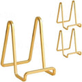 3 Pack 4 inch Metal Plate Stands for Display, Plate Holder Pictures Frame Easel Display Stand, Tabletop Picture