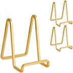 3 Pack 4 inch Metal Plate Stands for Display, Plate Holder Pictures Frame Easel Display Stand, Tabletop Picture