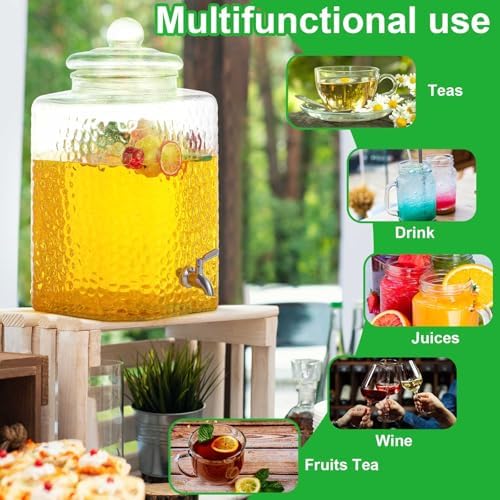 3 Pack 5 Gallon Drink Dispenser for Parties, Glass Water Dispenser, alternate view 5
