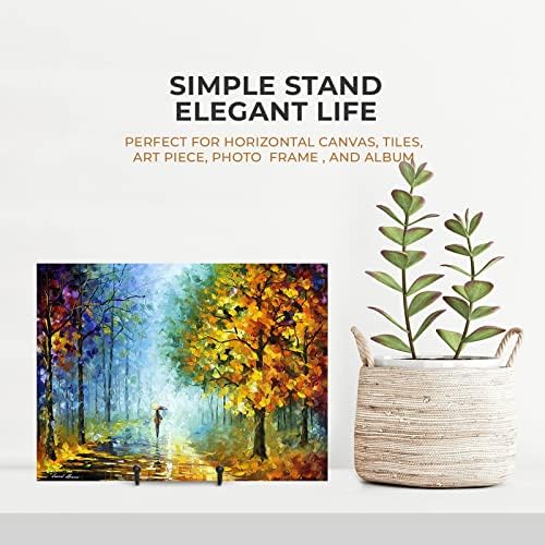 3 Pack 6 Inch Display Stands - Holder Stand for Picture, Decorative Plate, Platter, Plaque, Book, Photo Easel, alternate view