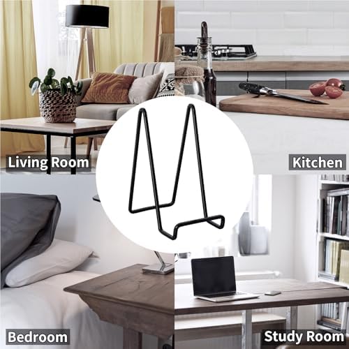 3 Pack 6 inch Metal Plate Stands for Display, Plate Holder Pictures Frame Easel Display Stand, Tabletop Picture, alternate