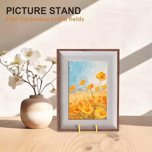 3 Pack 6 Inch Plate Stands for Display, Plate Holder Display Stand in Gold, alternate view 2