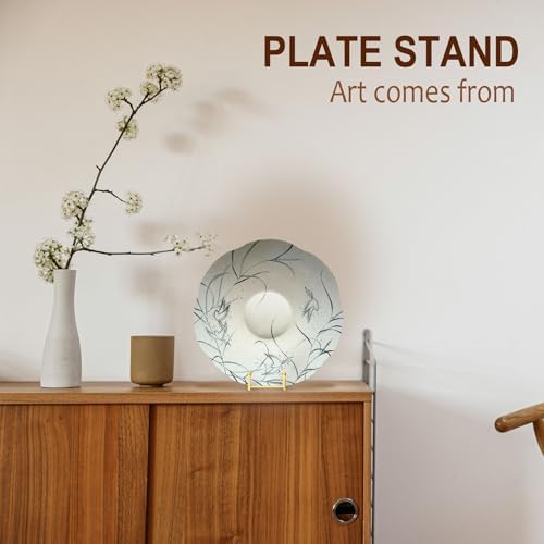 3 Pack 6 Inch Plate Stands for Display, Plate Holder Display Stand in Gold, alternate view 6